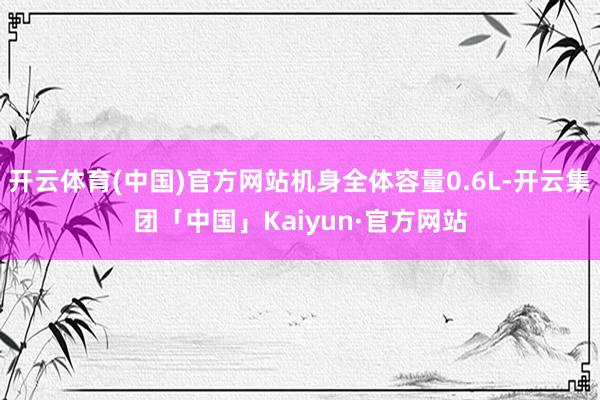 开云体育(中国)官方网站机身全体容量0.6L-开云集团「中国」Kaiyun·官方网站
