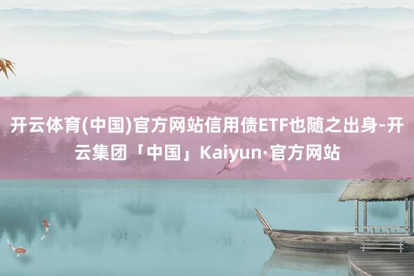 开云体育(中国)官方网站信用债ETF也随之出身-开云集团「中国」Kaiyun·官方网站